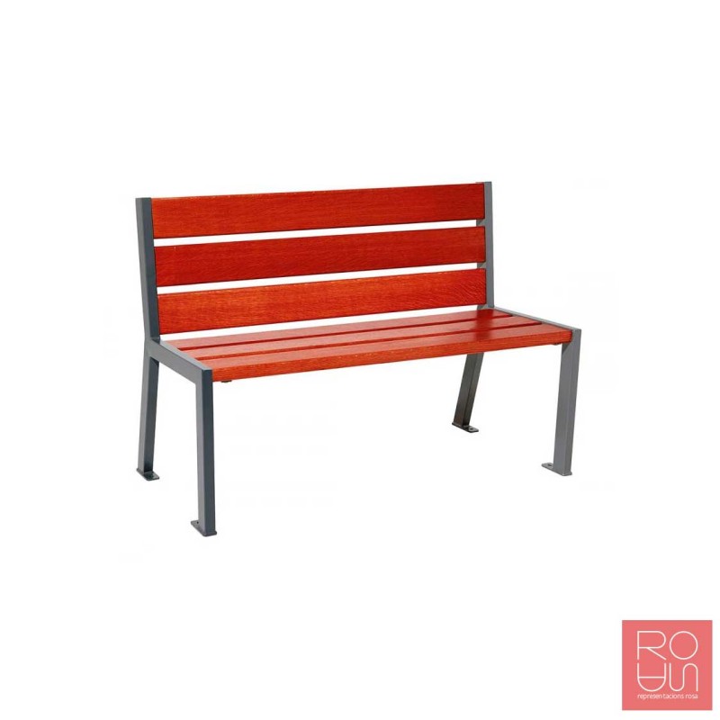 Banc Silaos en acer i fusta Roure PEFC